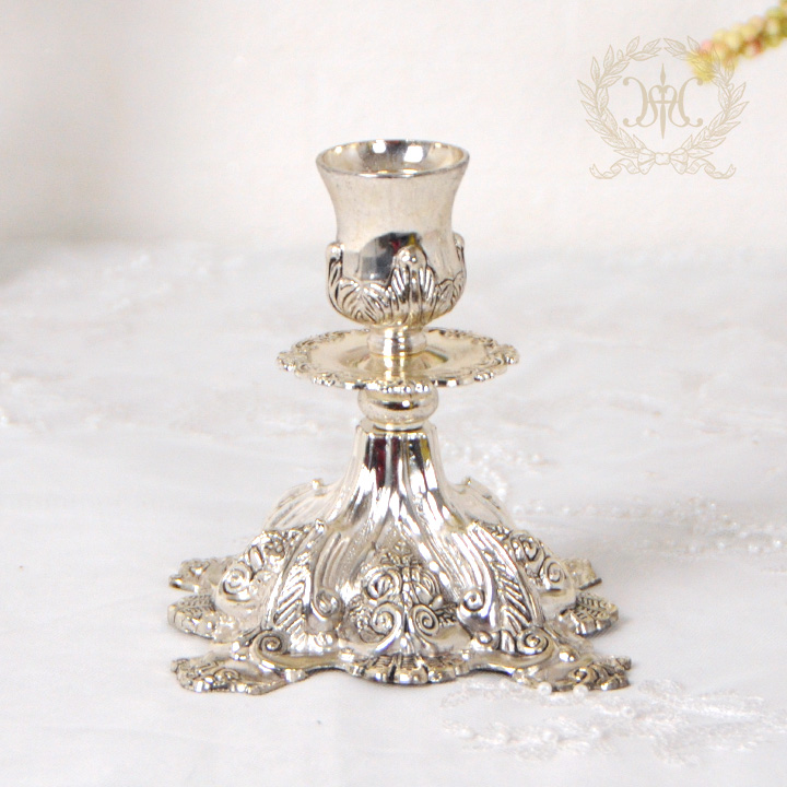 シルバーキャンドルホルダー1灯（4894）｜クリスマス雑貨の通販