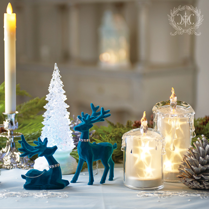 スターホログラムLEDキャンドルL｜クリスマス雑貨の通販 ハルモニア