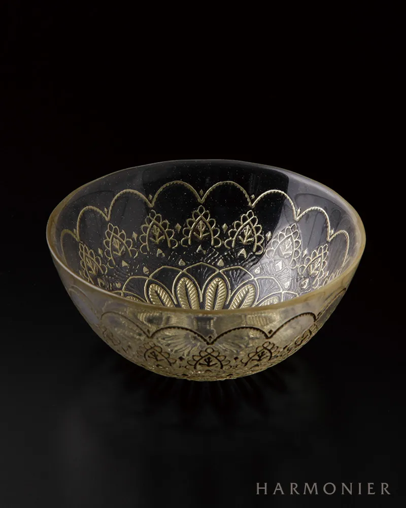 ゴールドダンテガラスボウル15cm/トルコ製｜輸入食器・雑貨の通販