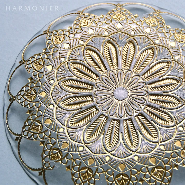 ゴールドダンテガラスプレートS 21cm/トルコ製｜輸入食器・雑貨の通販