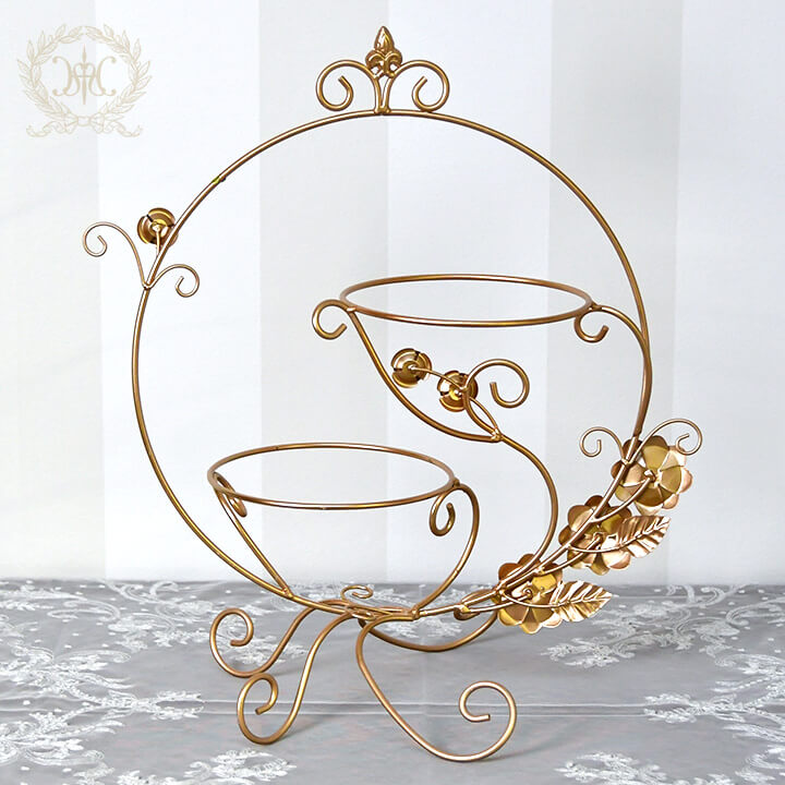 リリー2段プレートホルダー/ローズ2段ケーキスタンド｜輸入食器・雑貨