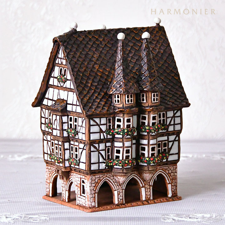 リトアニア製キャンドルハウス/アルスフェルト市庁舎｜クリスマス雑貨