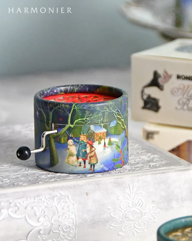 ドイツ製手巻きオルゴール/スノーマン｜クリスマス雑貨の通販