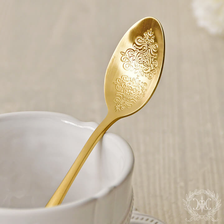 ティータイムカトラリー2人用ギフトセット アラベスク/ゴールド