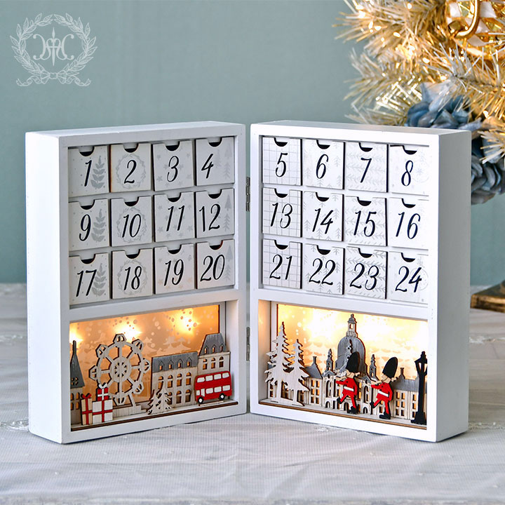 LEDアドベントカレンダー/ロンドン｜クリスマス雑貨の通販 ハルモニア