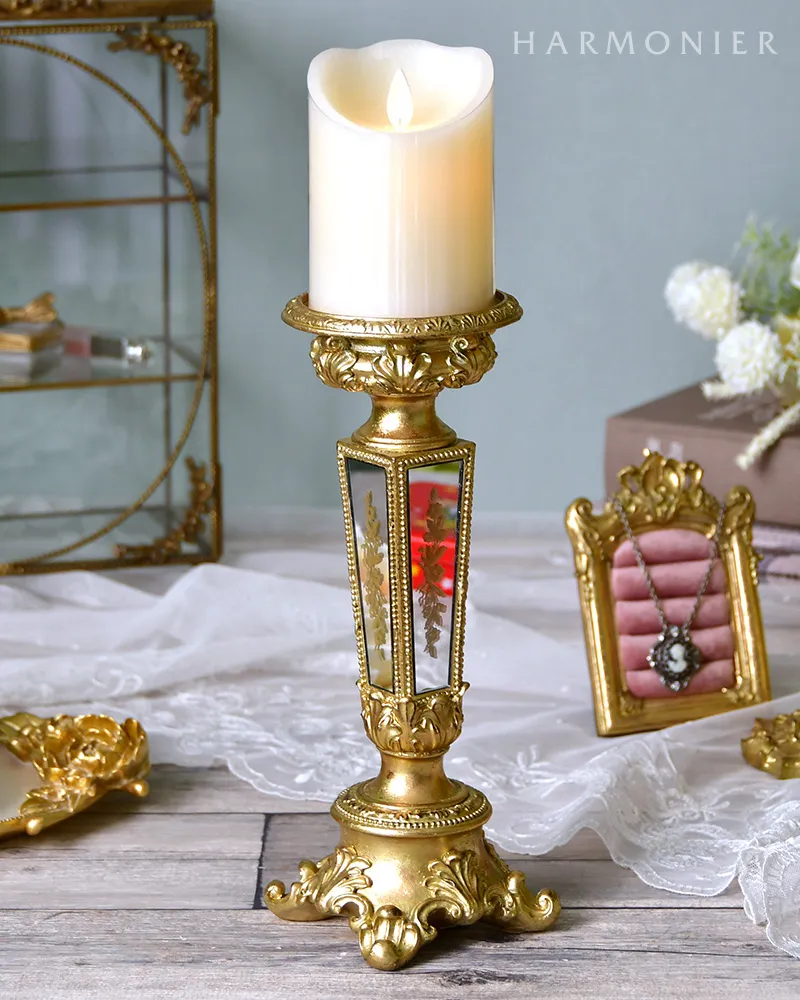 エレガンスグレイキャンドルスタンド/ピラー＆テーパー用｜クリスマス