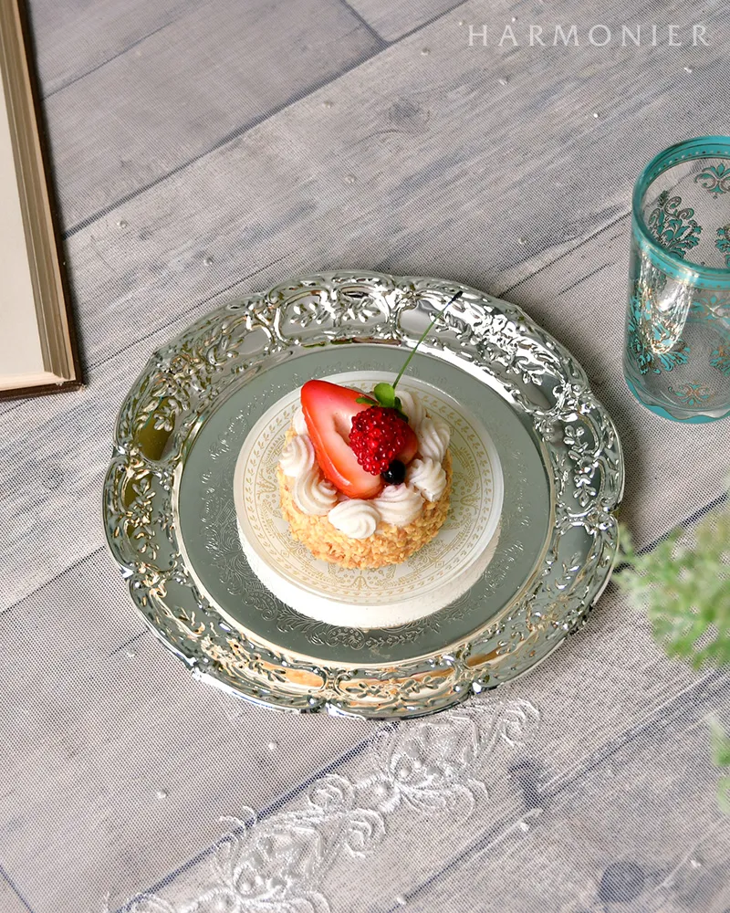 シルバーメタルアラベスクトレイS｜輸入食器・雑貨の通販 | 輸入雑貨の