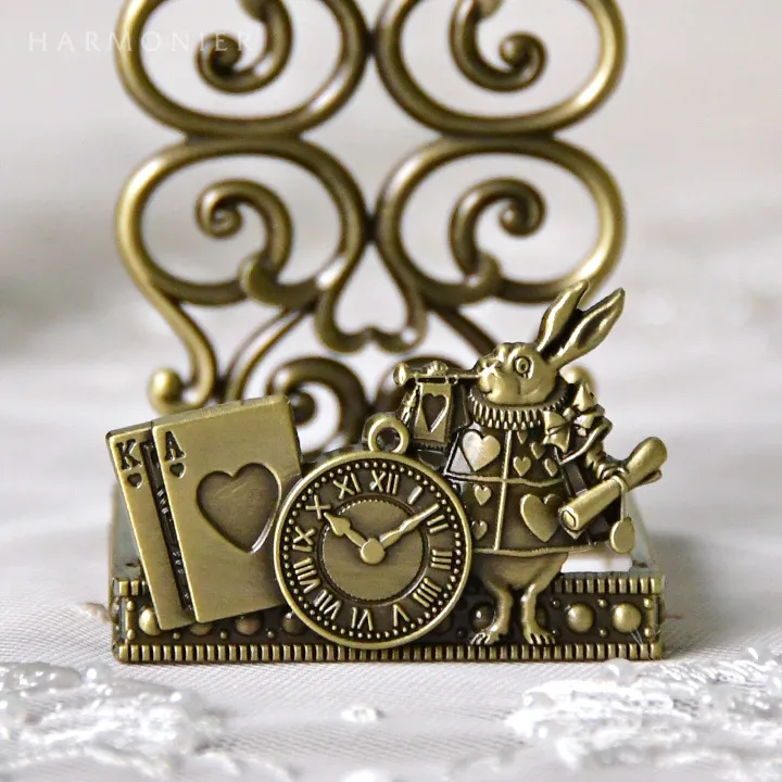 ワンダーランドラビットスマホスタンド(時計/ポット)※リボン付き