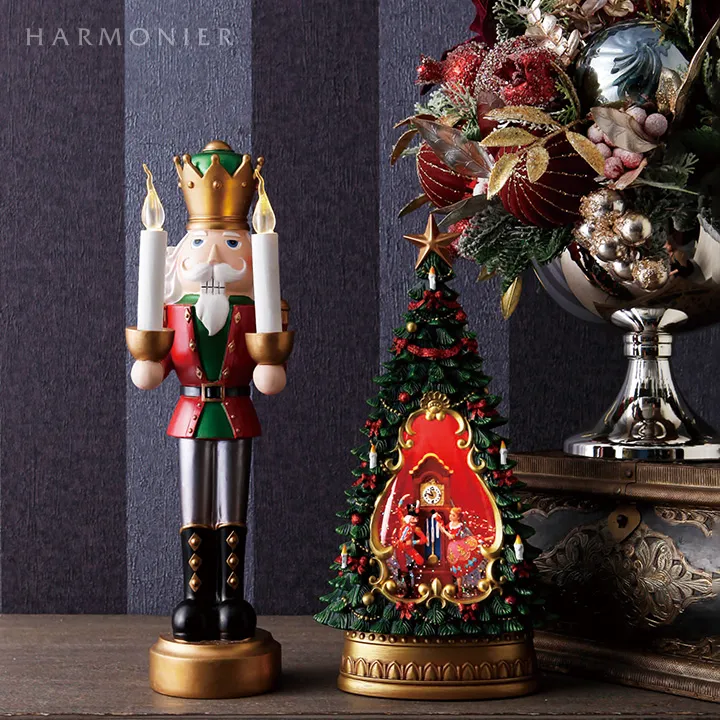 リキッドLEDオルゴール/ナッツクラッカーツリー※電池/USB仕様