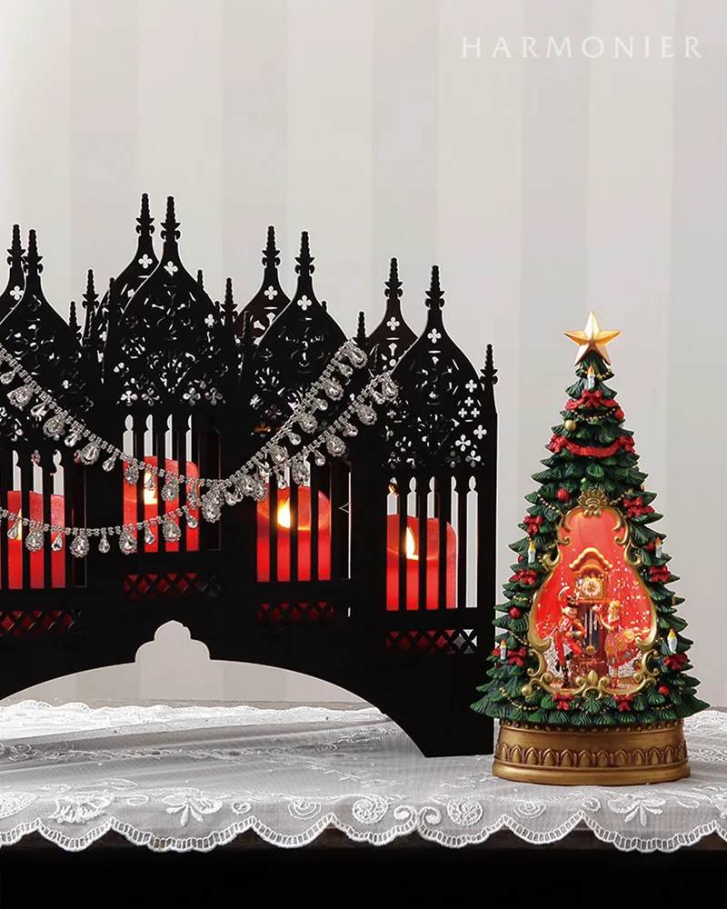 リキッドLEDオルゴール/ナッツクラッカーツリー※電池/USB仕様