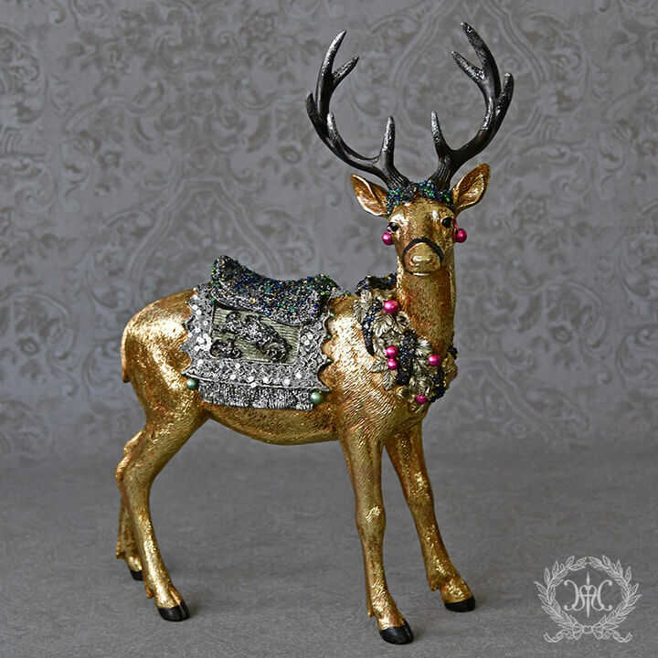 ゴールドトナカイオブジェ/スタンディング｜クリスマス雑貨の通販