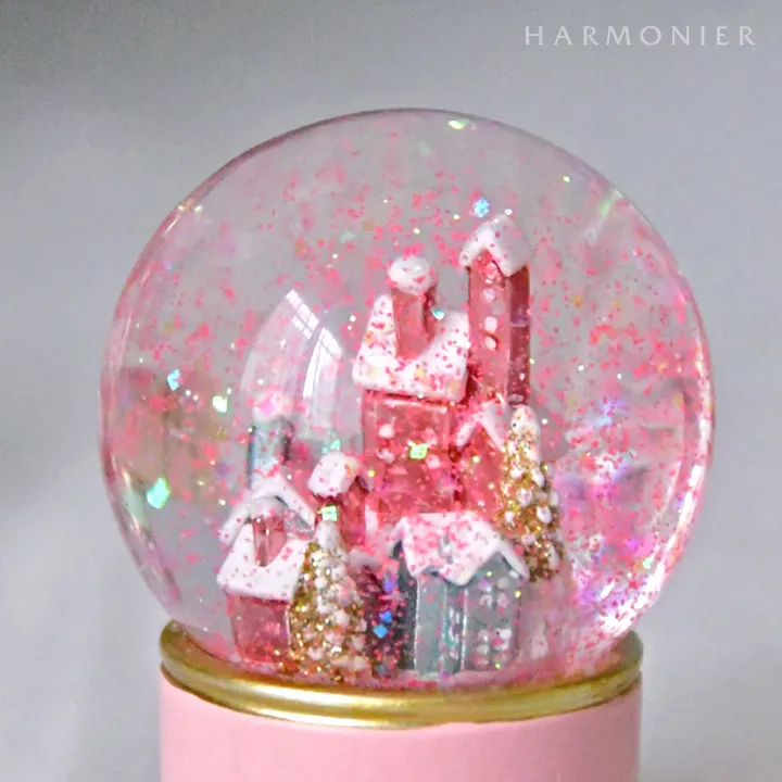 ミニスノードーム/ヴィレッジパステル（ピンク/グリーン/パープル