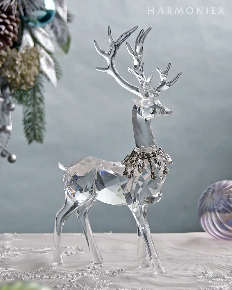 アクリルトナカイオブジェ/ジュエルネックレス（スタンディング