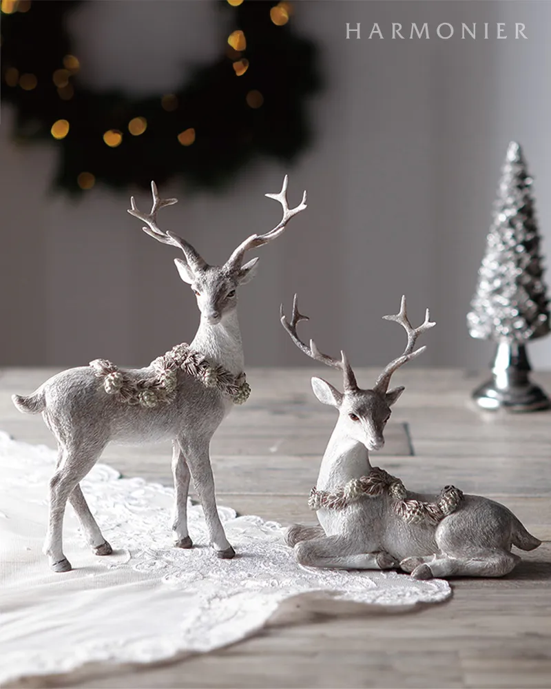 ウィンターフォレストトナカイオブジェ（スタンディング/シッティング