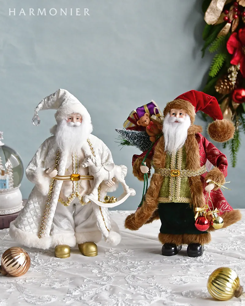 サンタクロースフィギュアSレッド/ギフトバッグ32cm｜クリスマス雑貨の