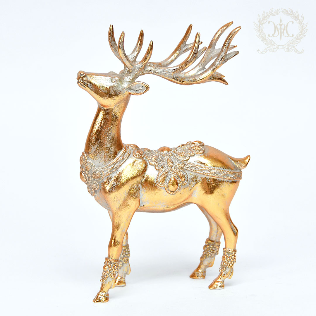 エレガントゴールドトナカイ/スタンド｜クリスマス雑貨の通販