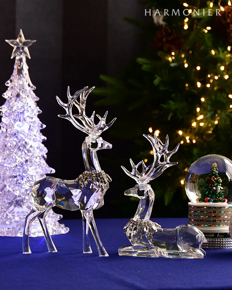 アクリルトナカイオブジェ/ジュエルネックレス（スタンディング