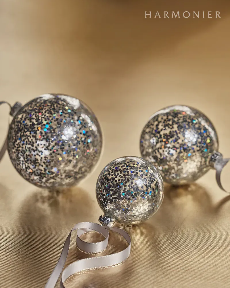 グラスボールオーナメント/シルバーL 12cm｜クリスマス雑貨の通販