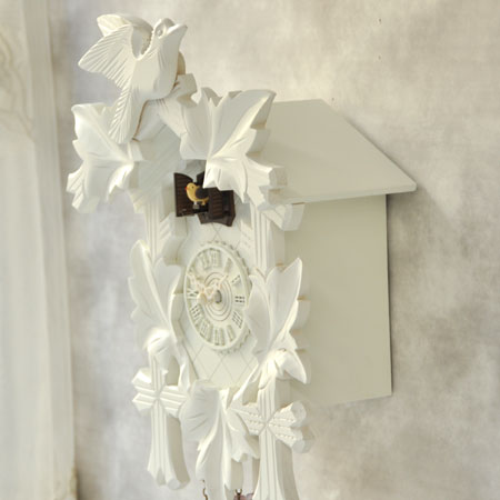 ドイツ製ハト時計ホワイト/Lサイズ（TU003）Trenkle Uhren｜輸入雑貨の