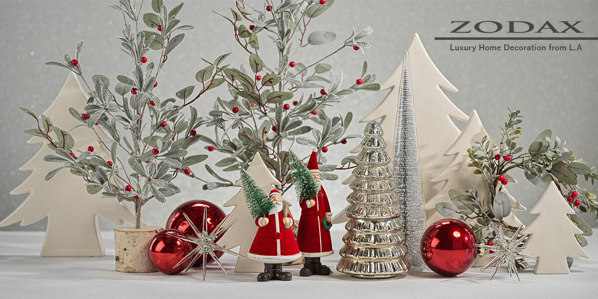 Web Store限定】シルバーツリーガラスボールオーナメント φ10cm (ZODAX