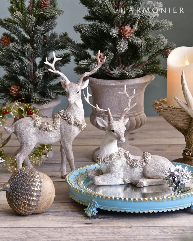 ウィンターフォレストトナカイオブジェ（スタンディング/シッティング