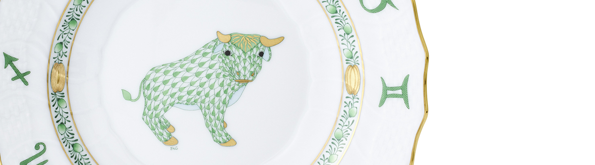 干支置物・うし（グリーン）