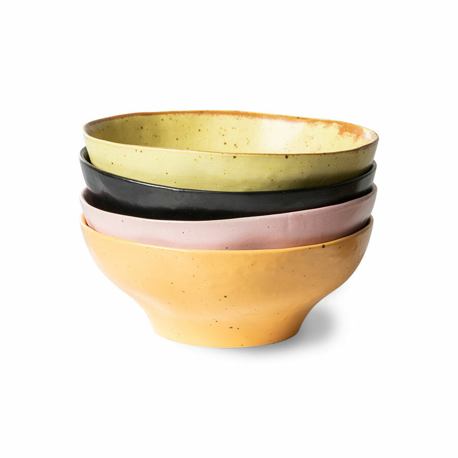 HKliving USA ACE7098 Bold & basic ceramics small bowls colored set