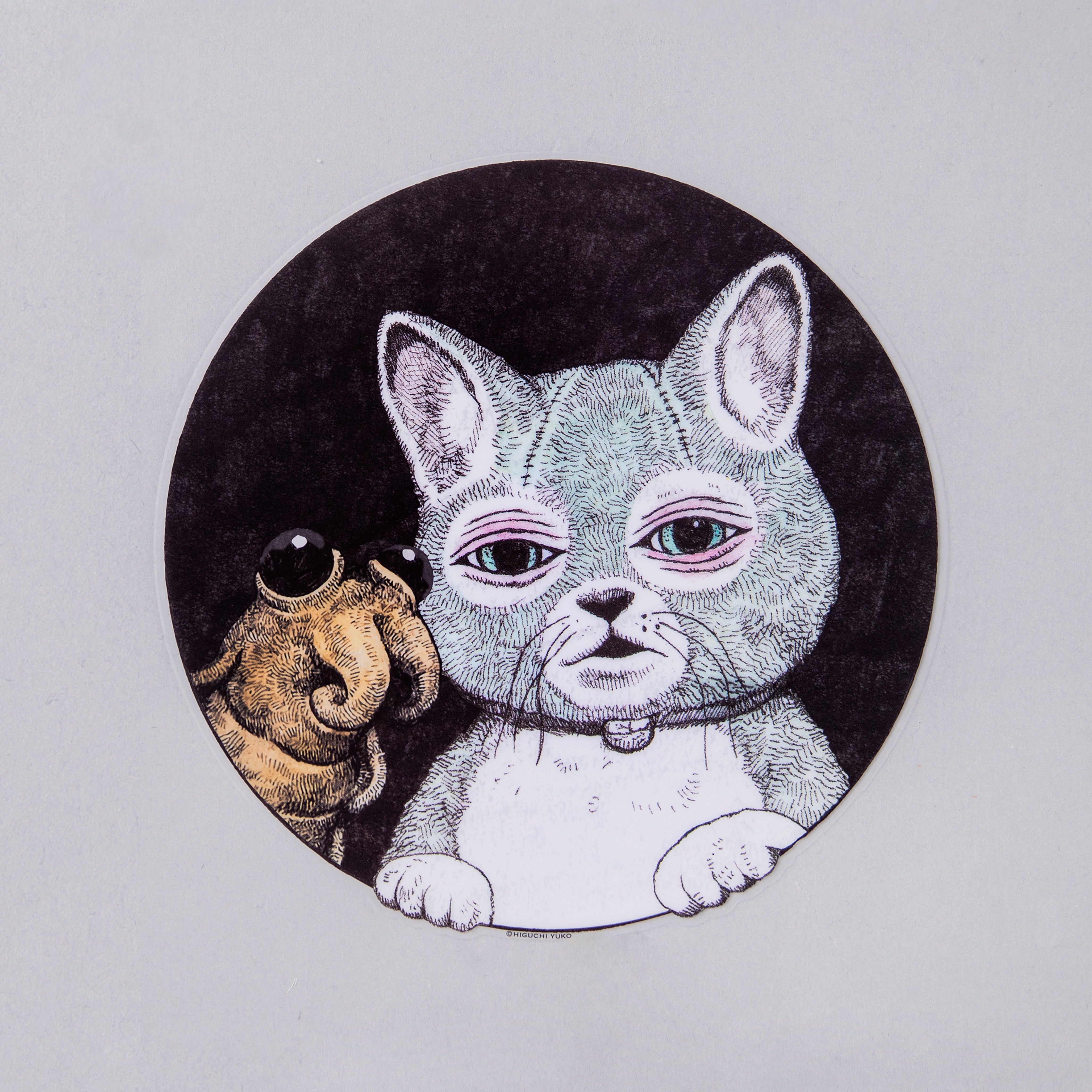 ウォールステッカー 穴からのぞくニャンコとアノマロ – ボリス雑貨店