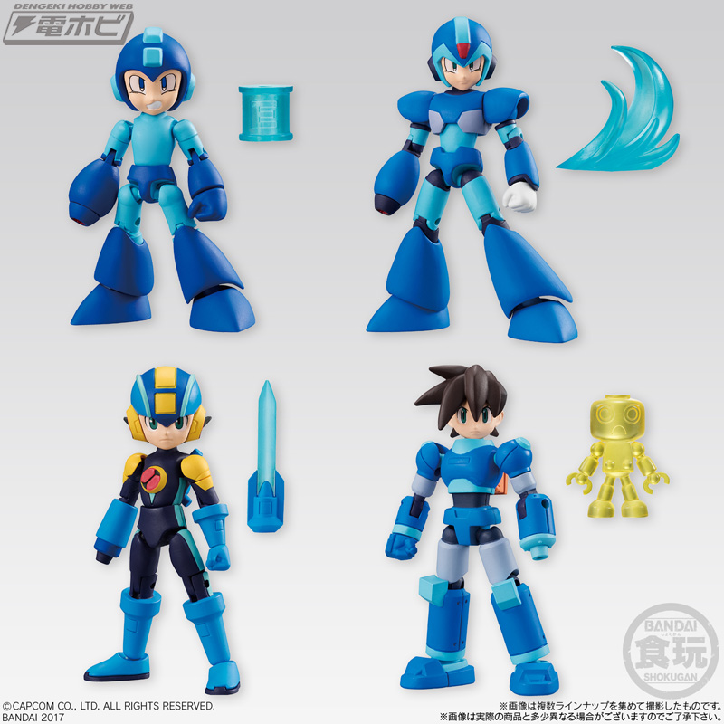 歴代ロックマンがバンダイの食玩「66アクション」シリーズに大集合