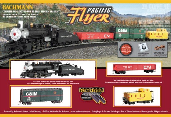 TREN ELECTRICO Bachmann 692 HO Scale Pacific Flyer Train Set