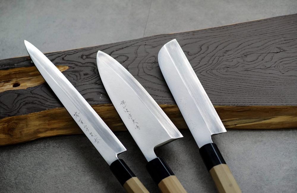 堺一文字光秀 銀三鋼 霞研 出刃包丁