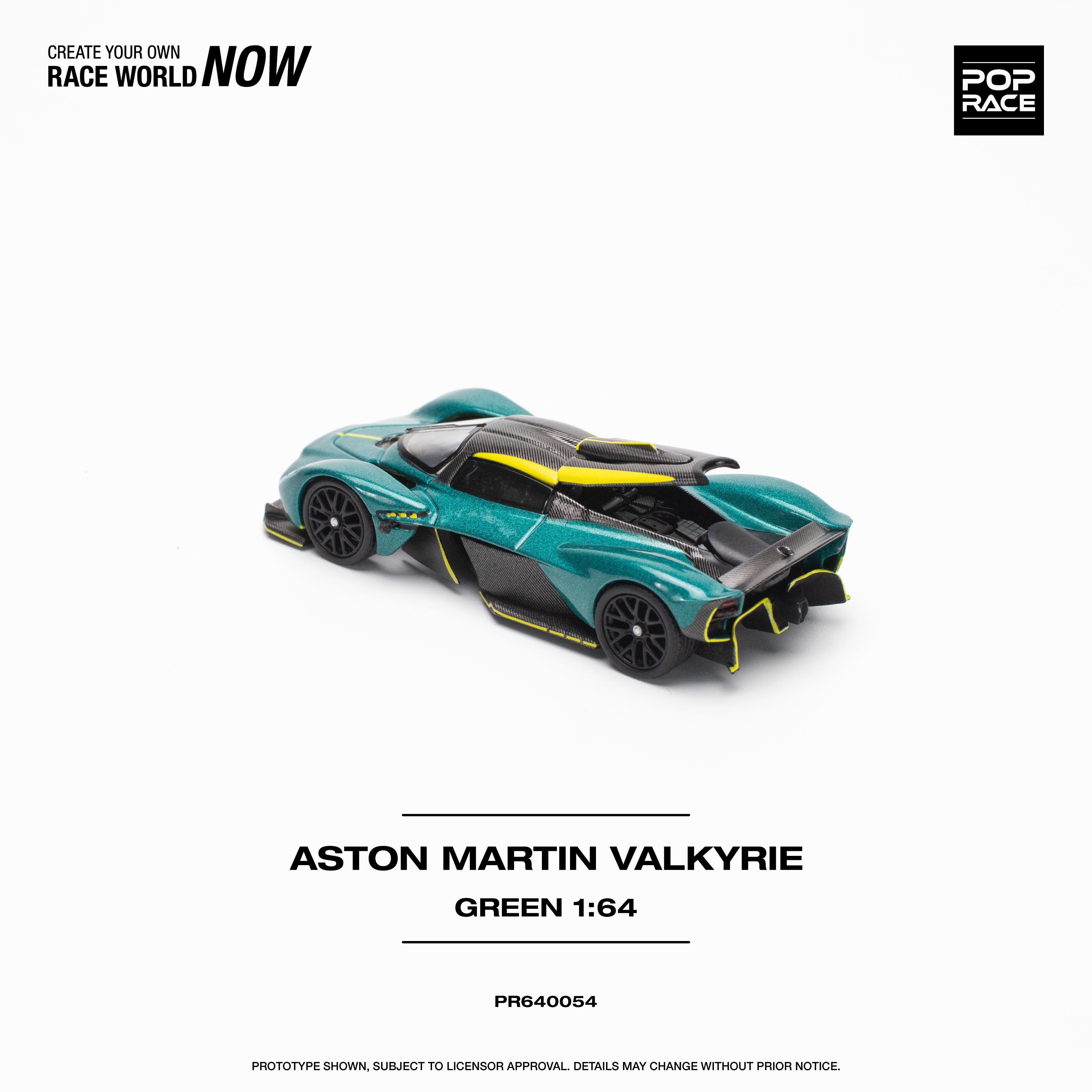 POPRACE 1:64 ASTON MARTIN VALKYRIE - VIRIDIAN GREEN PR640054