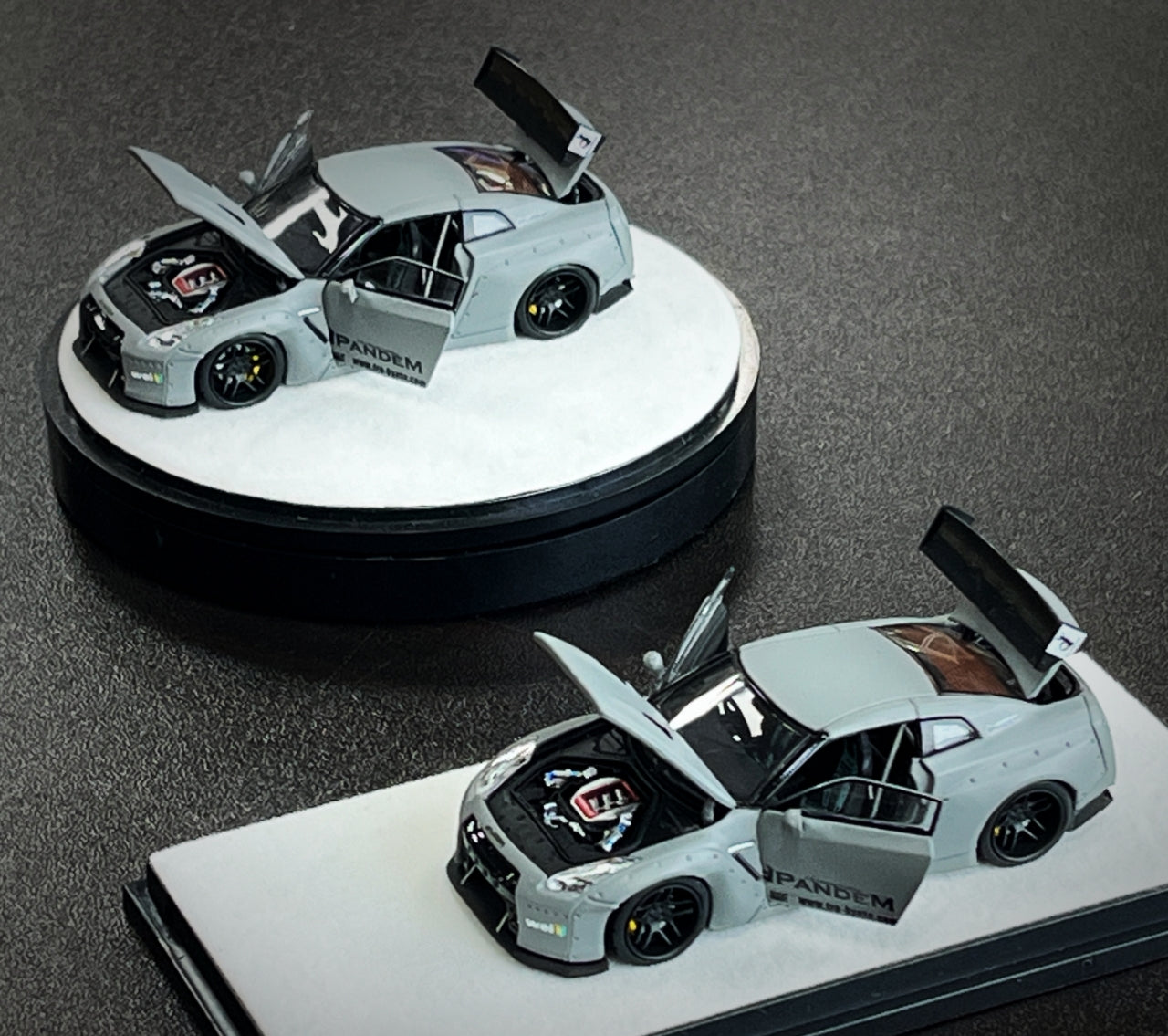 PGM 1:64 Nissan Rocket Bunny GTR R35 Combat Grey PGM-640703 (2