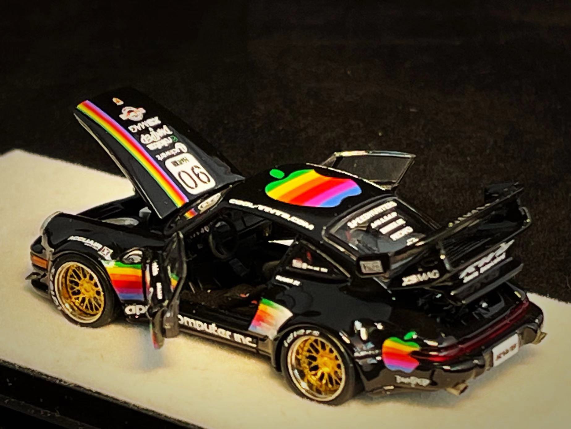 PGM 1:64 Porsche RWB 964 Black Apple Livery – Horizon Diecast