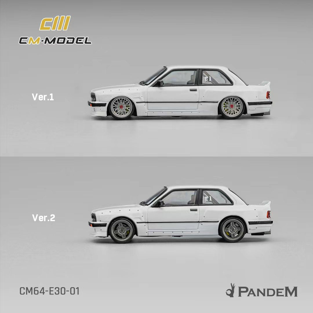 Preorder] CM Model 1:64 Pandem BMW M3 E30 Pearl White CM64-E30-01