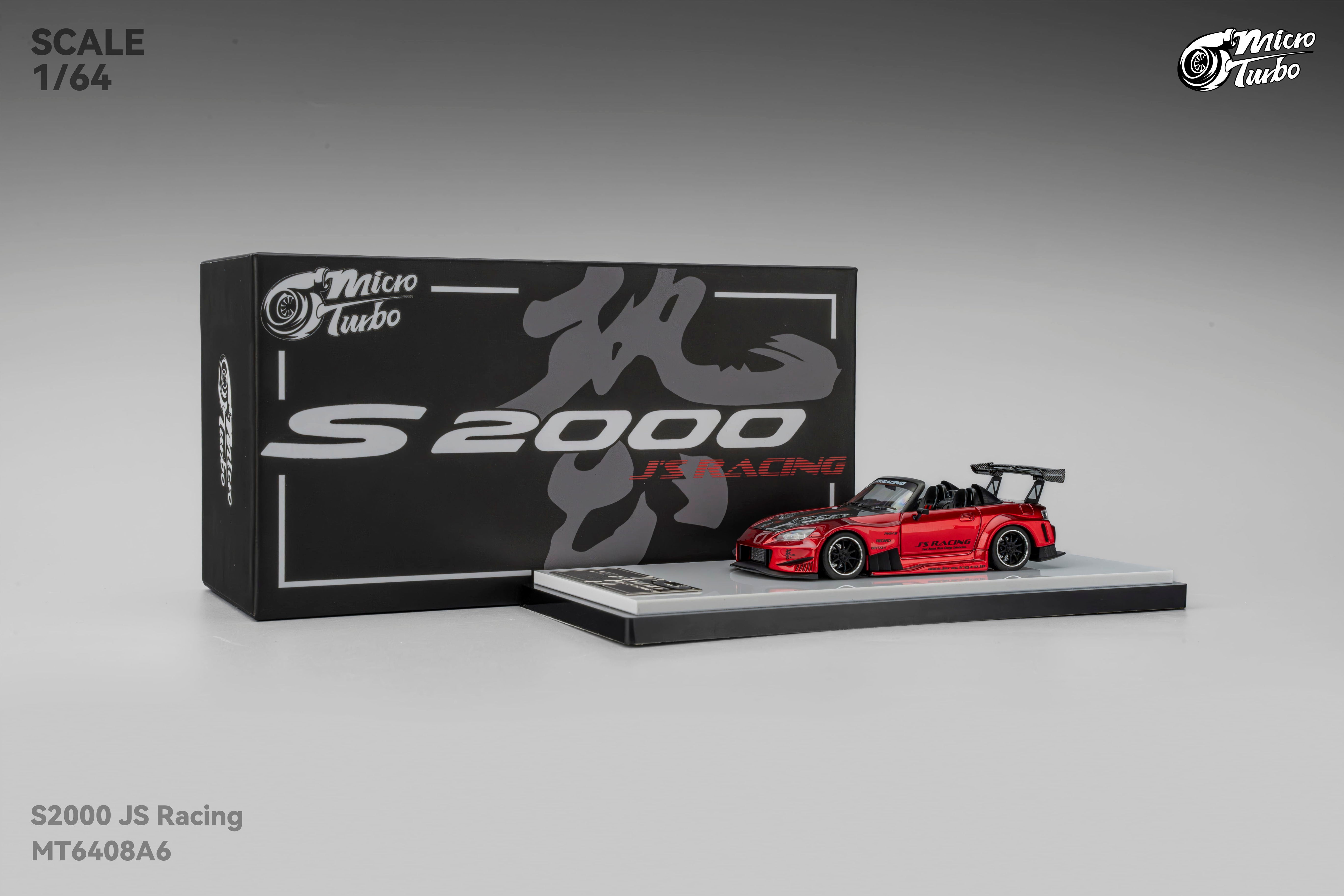 Microturbo 1:64 Custom Honda S2000 JS Racing Transparent Red