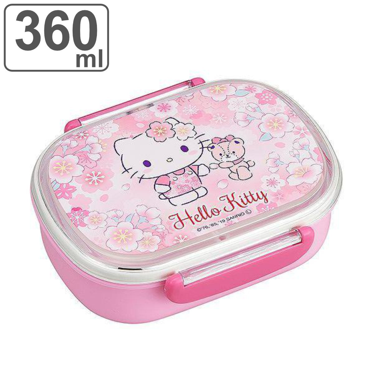 お弁当箱 1段 ハローキティ サクラ 360ml 中子付 ランチボックス 子供