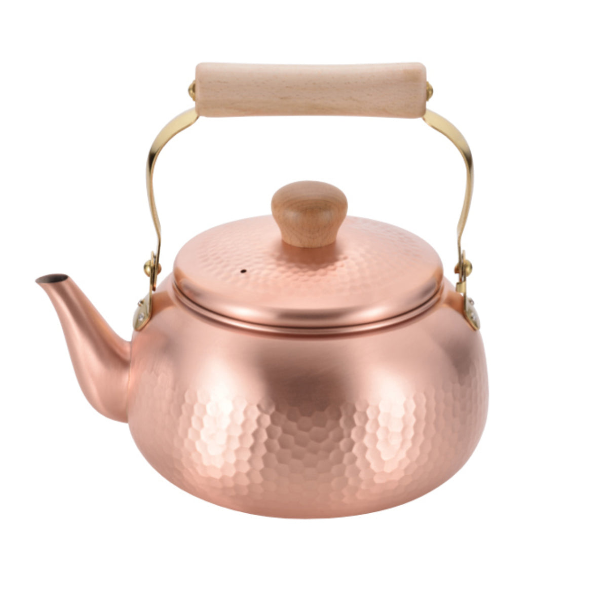 やかん 2.4L ガス火専用 千歳 銅製 日本製 純銅 木柄丸型ケトル – ハウジー