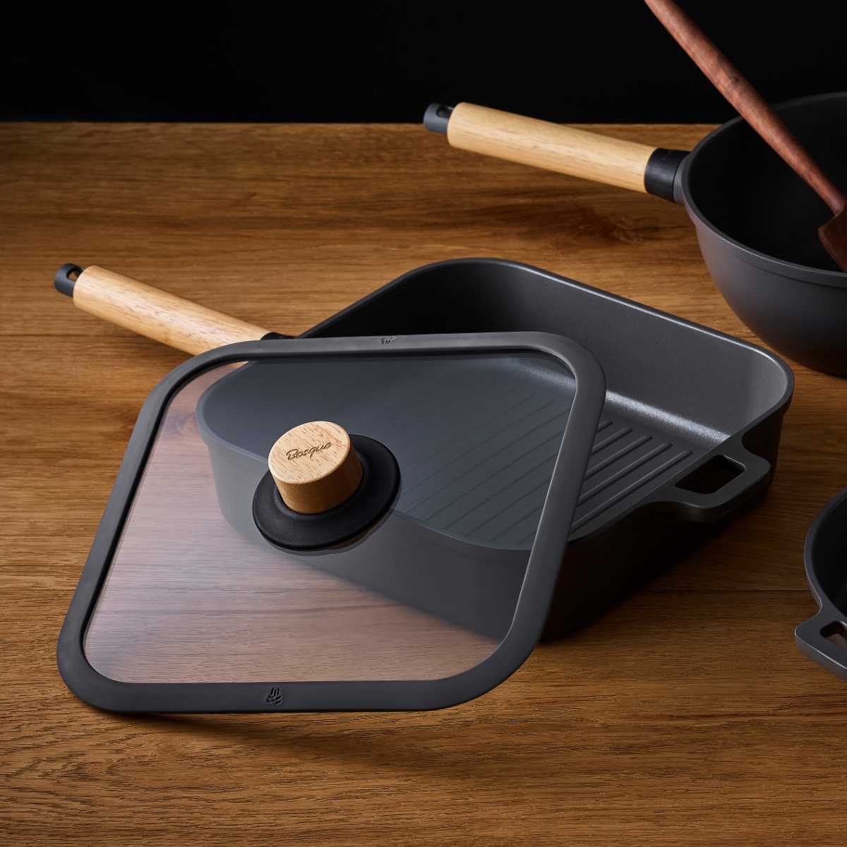 グリルパン 26cm 四角フライパン 深型 IH対応 BOSQUE ドクターハウス