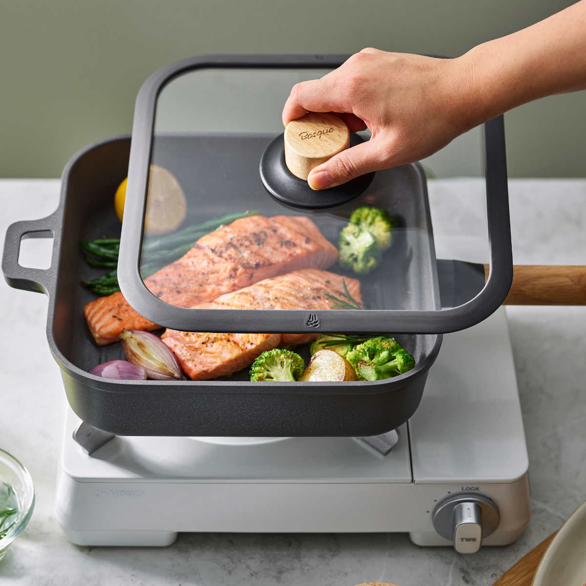 グリルパン 26cm 四角フライパン 深型 IH対応 BOSQUE ドクターハウス