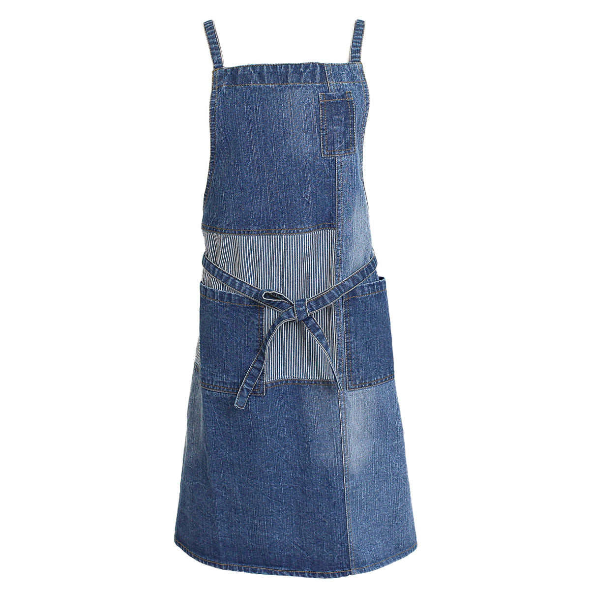 エプロン パッチワークデニムクロスエプロン – ハウジー