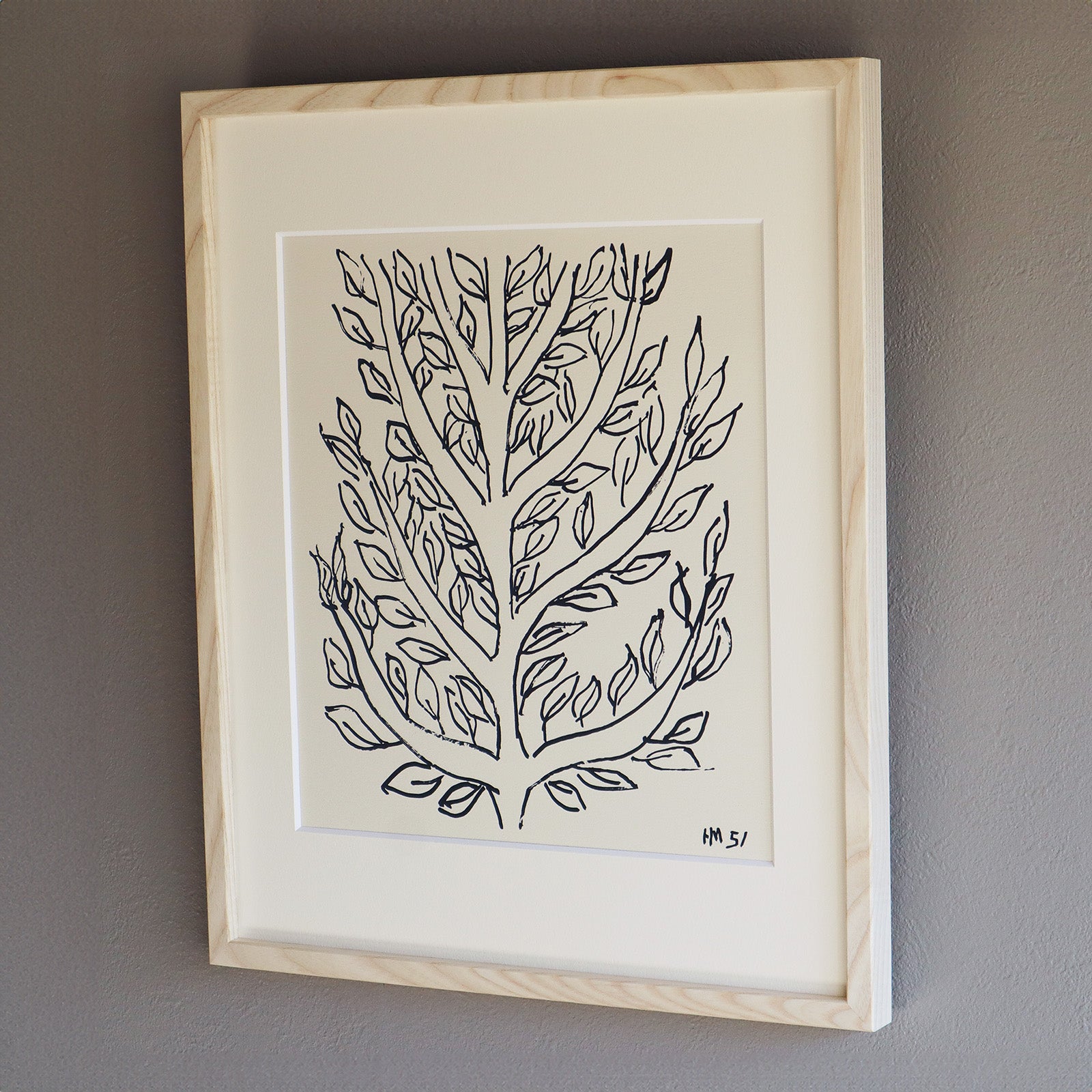 アンリ・マティス 「プラタナス 1951」アートポスター（フレーム付き