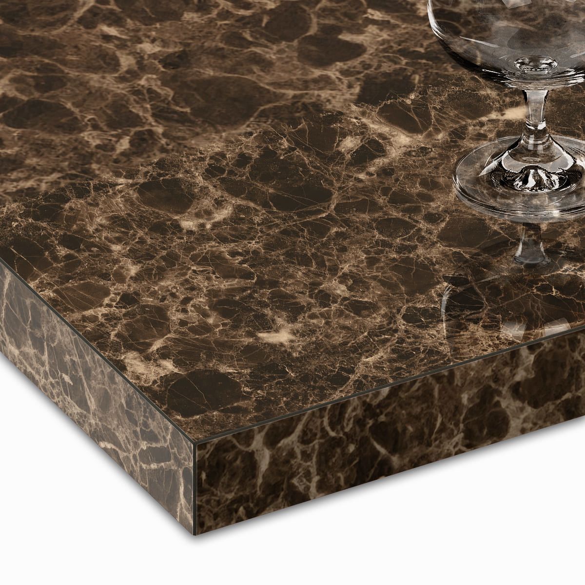 大理石柄天板（共巻きエッジ）ブラウンマーブル（グロス）BR-MAGL-MC