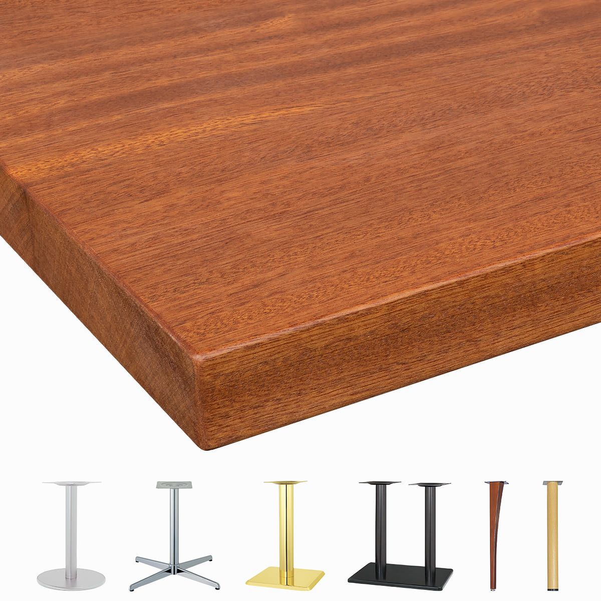 無垢材天板 サペリ SA-WDSW｜ハストネットのテーブル