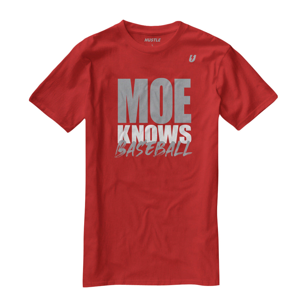 Shop MOE KNOWS Classic T-Shirt- in the Ultimate Baseball Apparel