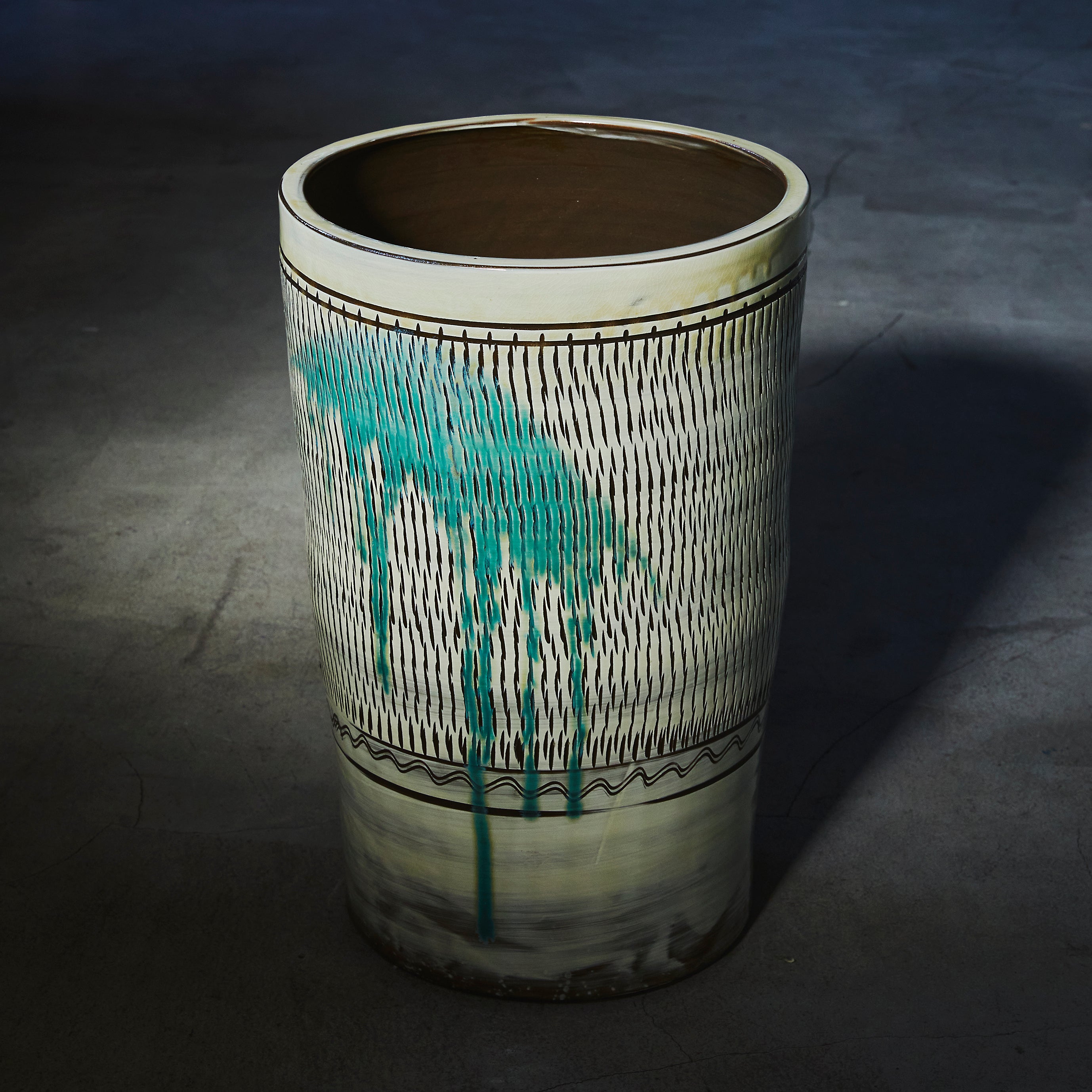 小石原焼 白土窯 傘立て 小石原焼 白土窯 傘立て 小石原焼 白土窯 傘立て