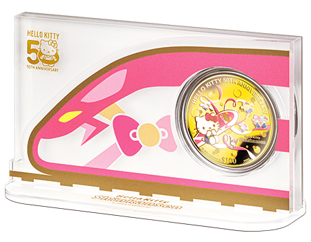 ハローキティ 50周年記念 ハローキティ新幹線 大型プルーフ金貨