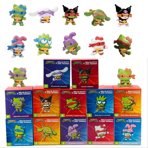 2025 Teenage Mutant Ninja Turtles Hello Kitty Happy Meal Toys 1-12