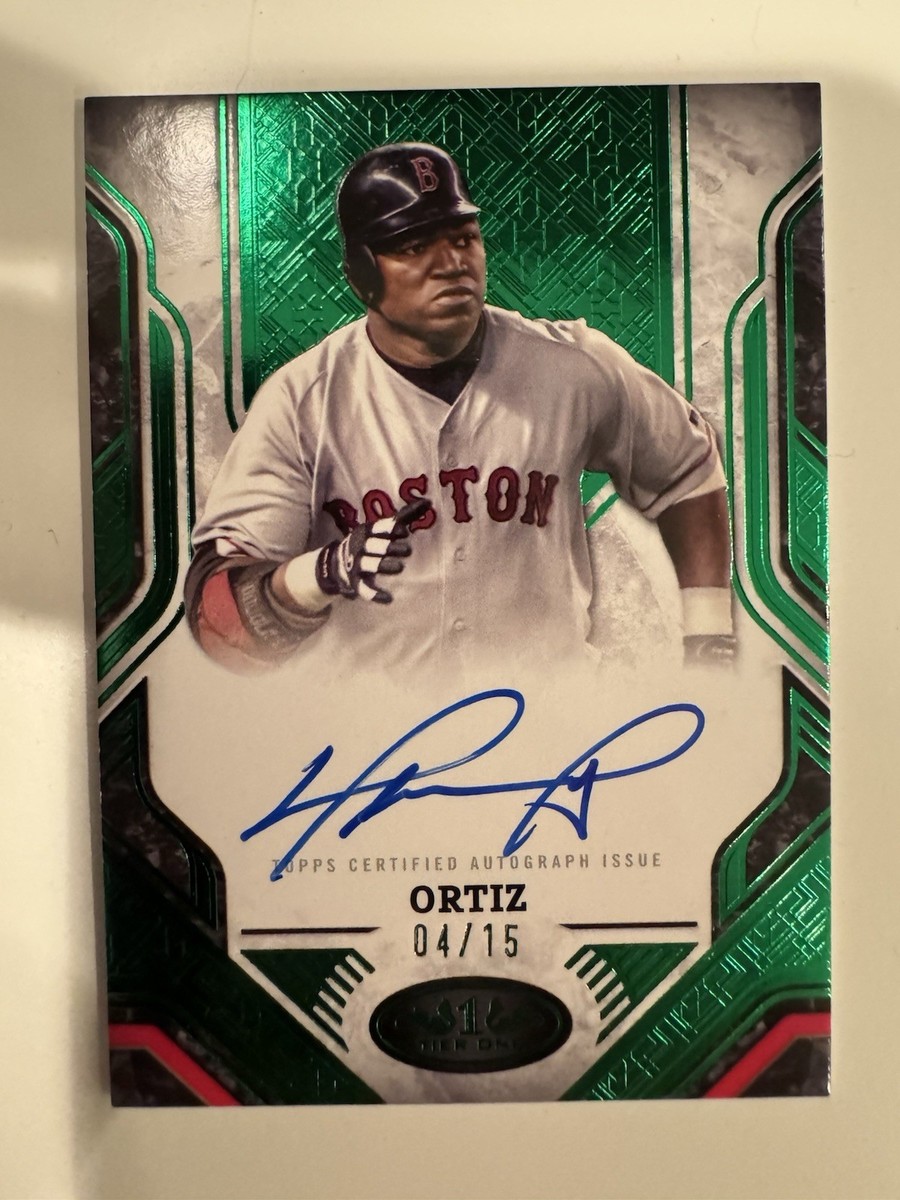 2025 Topps Tier One David Ortiz Prime Performers Auto GREEN /15