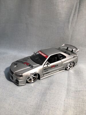 Jada Toys 1:24 Import Racer Nissan Skyline R34 GTR Gray Do Luck